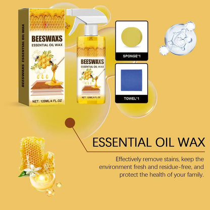 |🇺🇸 𝐎𝐟𝐟𝐢𝐜𝐢𝐚𝐥 𝐔𝐒 𝐒𝐭𝐨𝐫𝐞 | ✨Beeswax Wood Polish Spray 120ml | Natural Shine & Protection for Furniture, Floors, Cabinets – Non-Greasy, Anti-Dust Finish