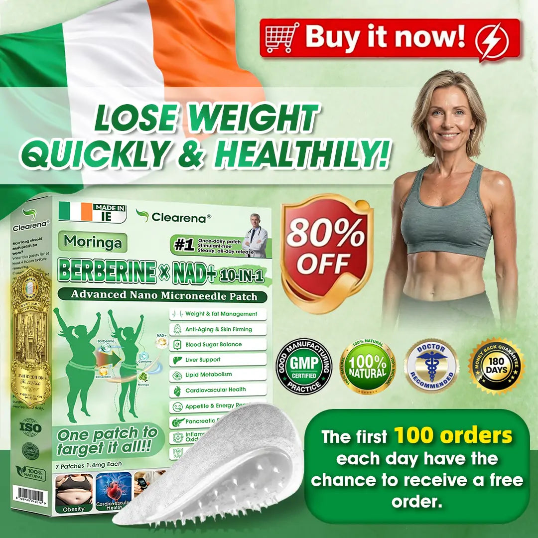 | 𝐎𝐟𝐟𝐢𝐜𝐢𝐚𝐥 🇮🇪 𝐈𝐫𝐞𝐥𝐚𝐧𝐝 𝐒𝐭𝐨𝐫𝐞 | 🧑‍⚕️🌿 𝐂𝐥𝐞𝐚𝐫𝐞𝐧𝐚® 𝐌𝐨𝐫𝐢𝐧𝐠𝐚 · 𝐁𝐞𝐫𝐛𝐞𝐫𝐢𝐧𝐞 × 𝐍𝐀𝐃+ 𝟏𝟎-𝐢𝐧-𝟏 𝐀𝐝𝐯𝐚𝐧𝐜𝐞𝐝 𝐍𝐚𝐧𝐨 𝐌𝐢𝐜𝐫𝐨𝐧𝐞𝐞𝐝𝐥𝐞 𝐏𝐚𝐭𝐜𝐡 — 𝐎𝐧𝐜𝐞 𝐃𝐚𝐢𝐥𝐲, 𝐕𝐢𝐬𝐢𝐛𝐥𝐞 𝐑𝐞𝐬𝐮𝐥𝐭𝐬 𝐢𝐧 𝟕 𝐃𝐚𝐲𝐬